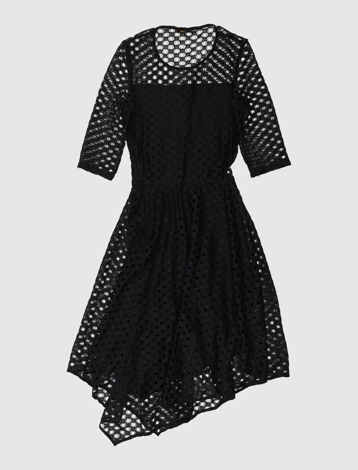 Robe Longue Asymétrique En Dentelle - Taille S/36