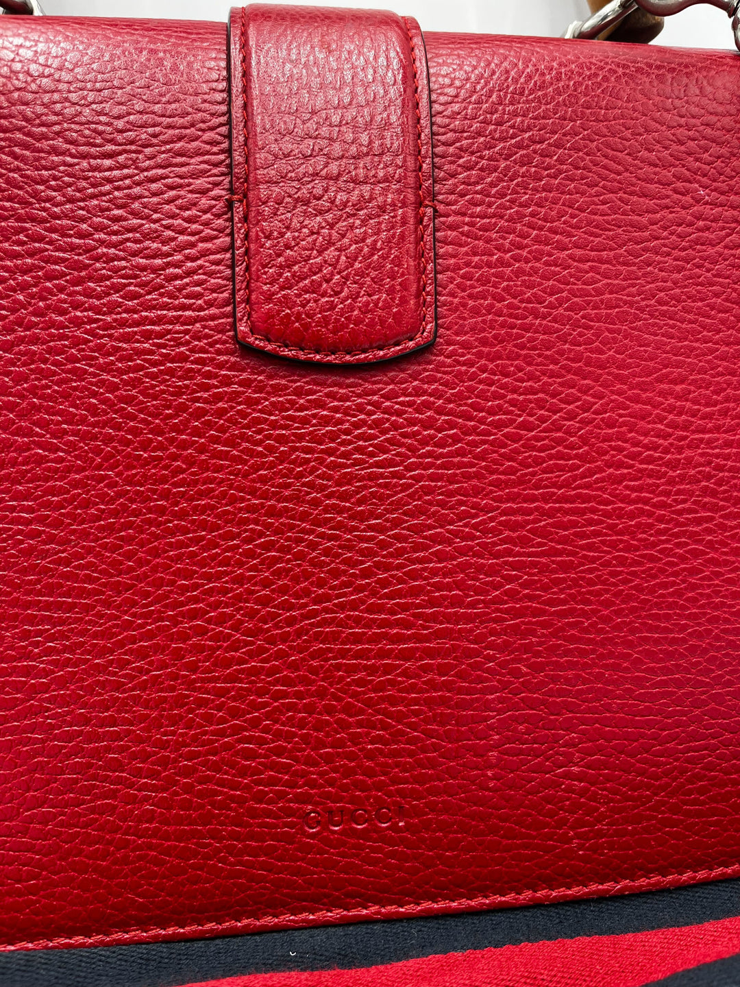Gucci Dionysus Bamboo Top Handle Bag Leather