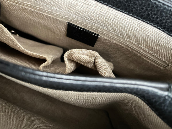 Gucci Interlocking Top Handle Bag Leather