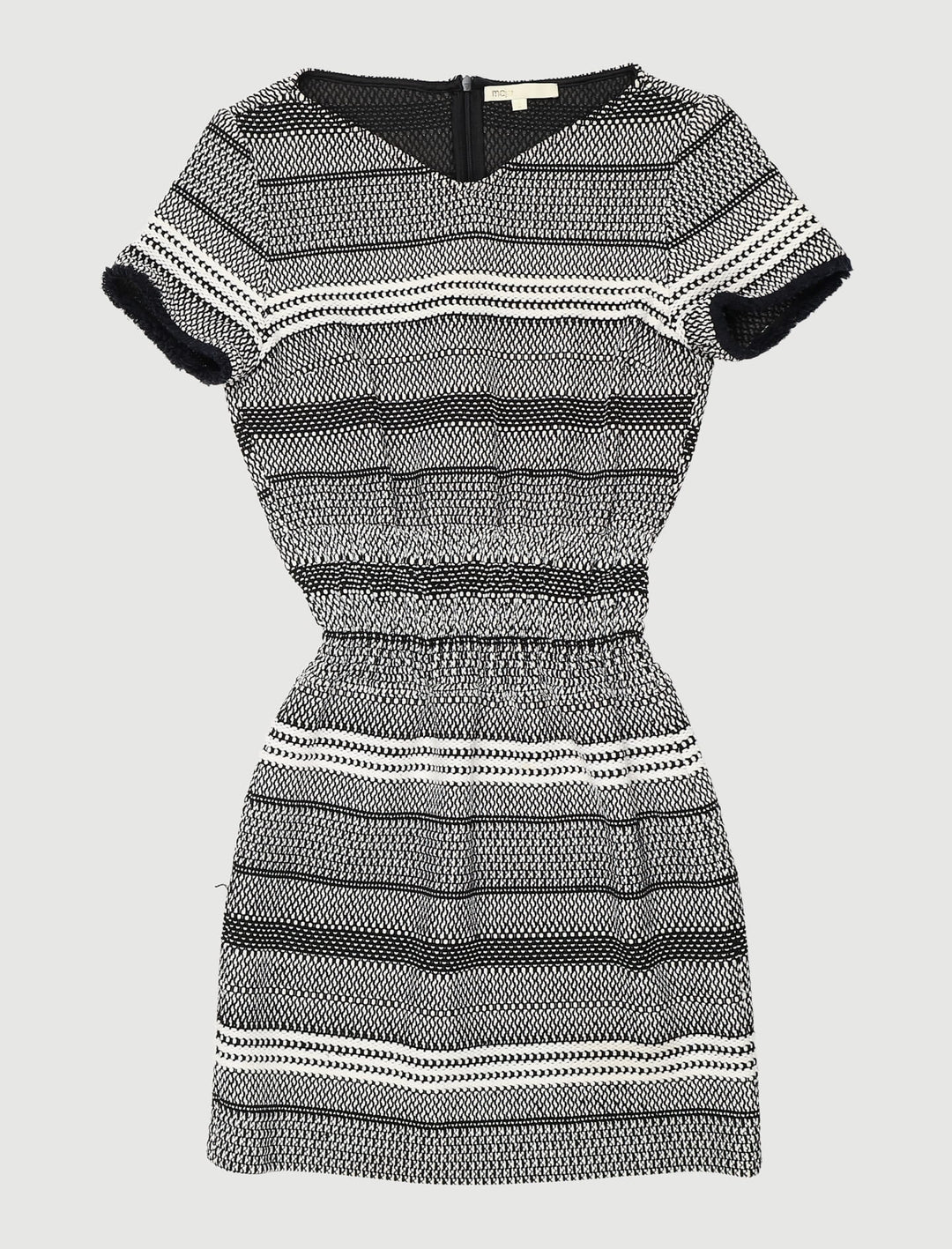 Robe En Maille Bicolore À Smocks - Taille M/38