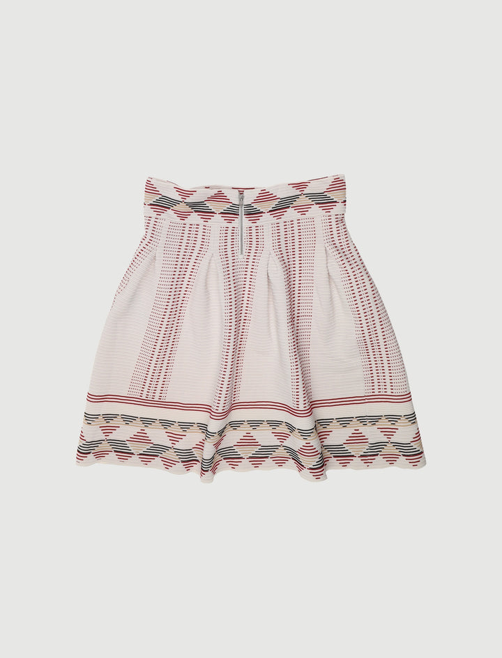 Jupe Courte En Maille Striée - Taille L/40
