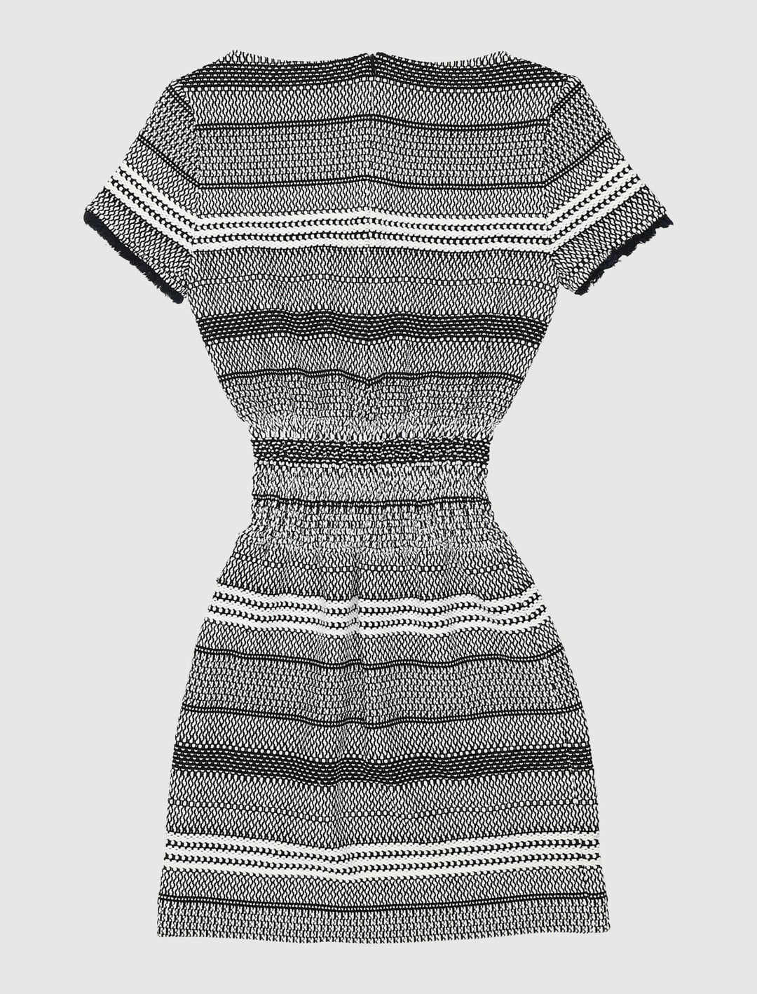 Robe En Maille Bicolore À Smocks - Taille S/36