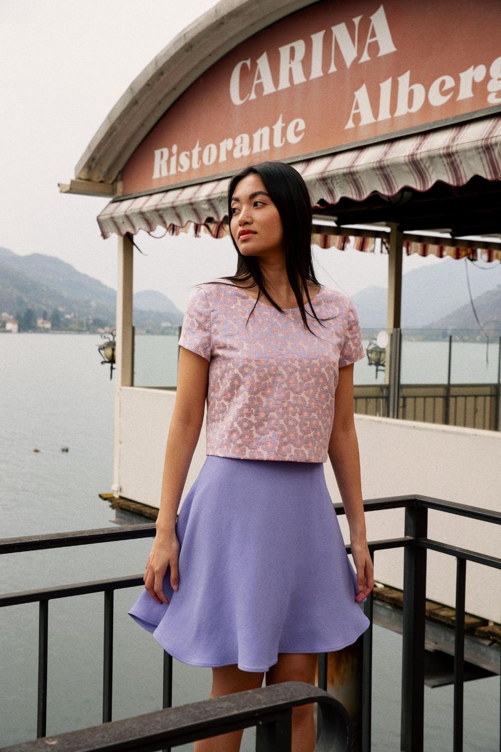 Jupe Évasée Violette - Taille L/40