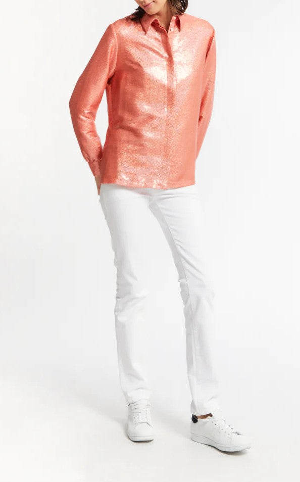 Chemise Tosca rose à sequins - 36