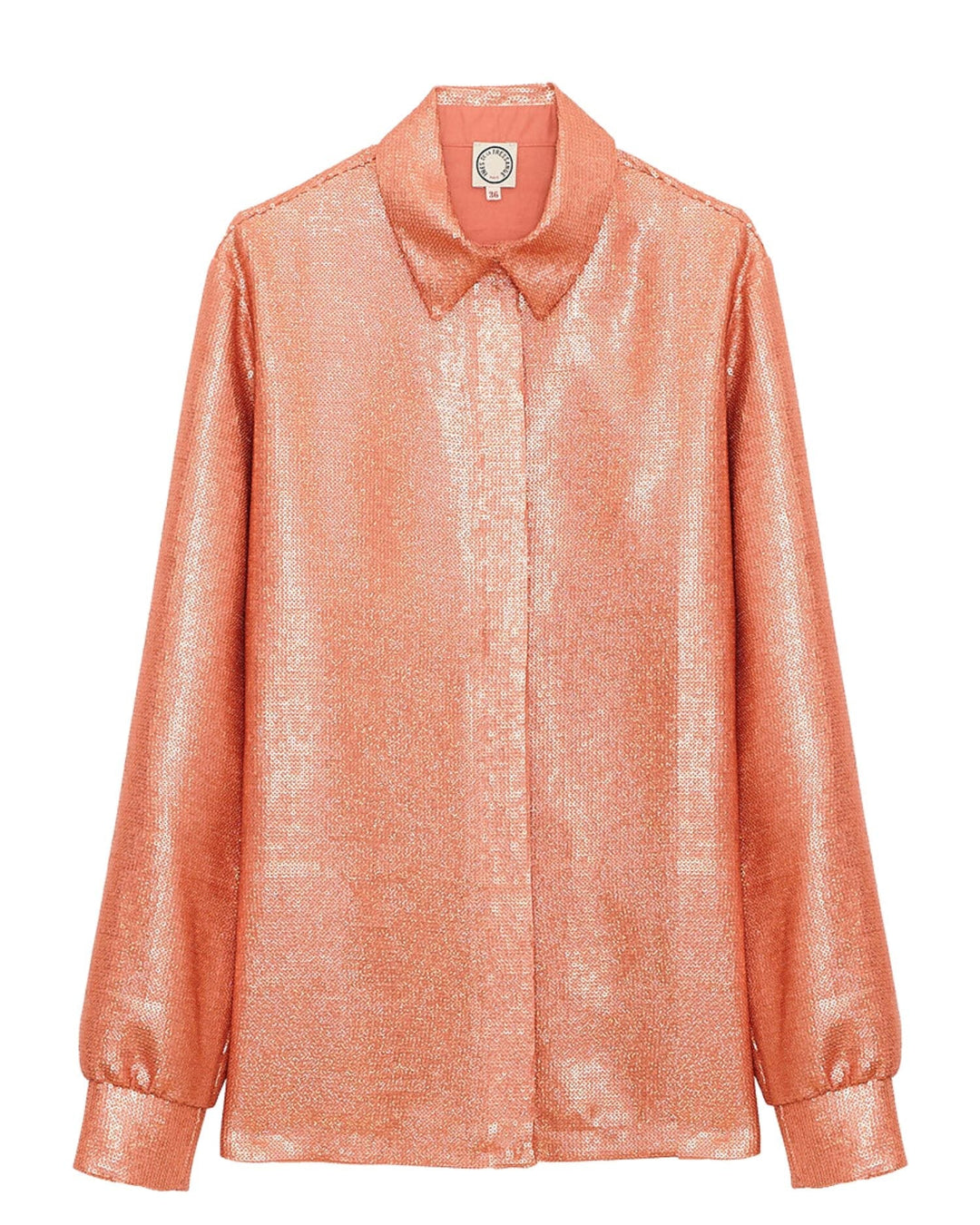 Chemise Tosca rose à sequins - 36