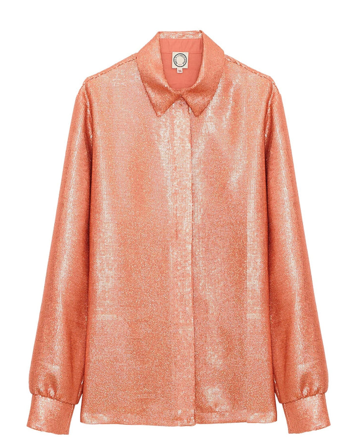 Chemise Tosca rose à sequins - 36