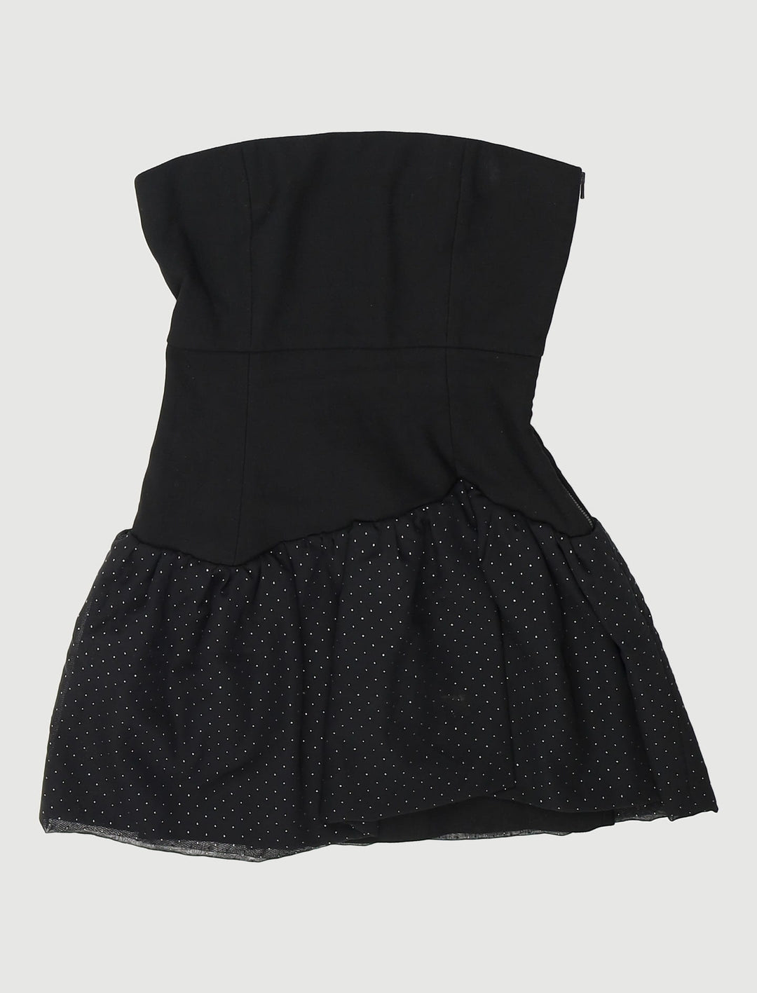 Robe Bustier Avec Volants Cloutés - Taille S/36