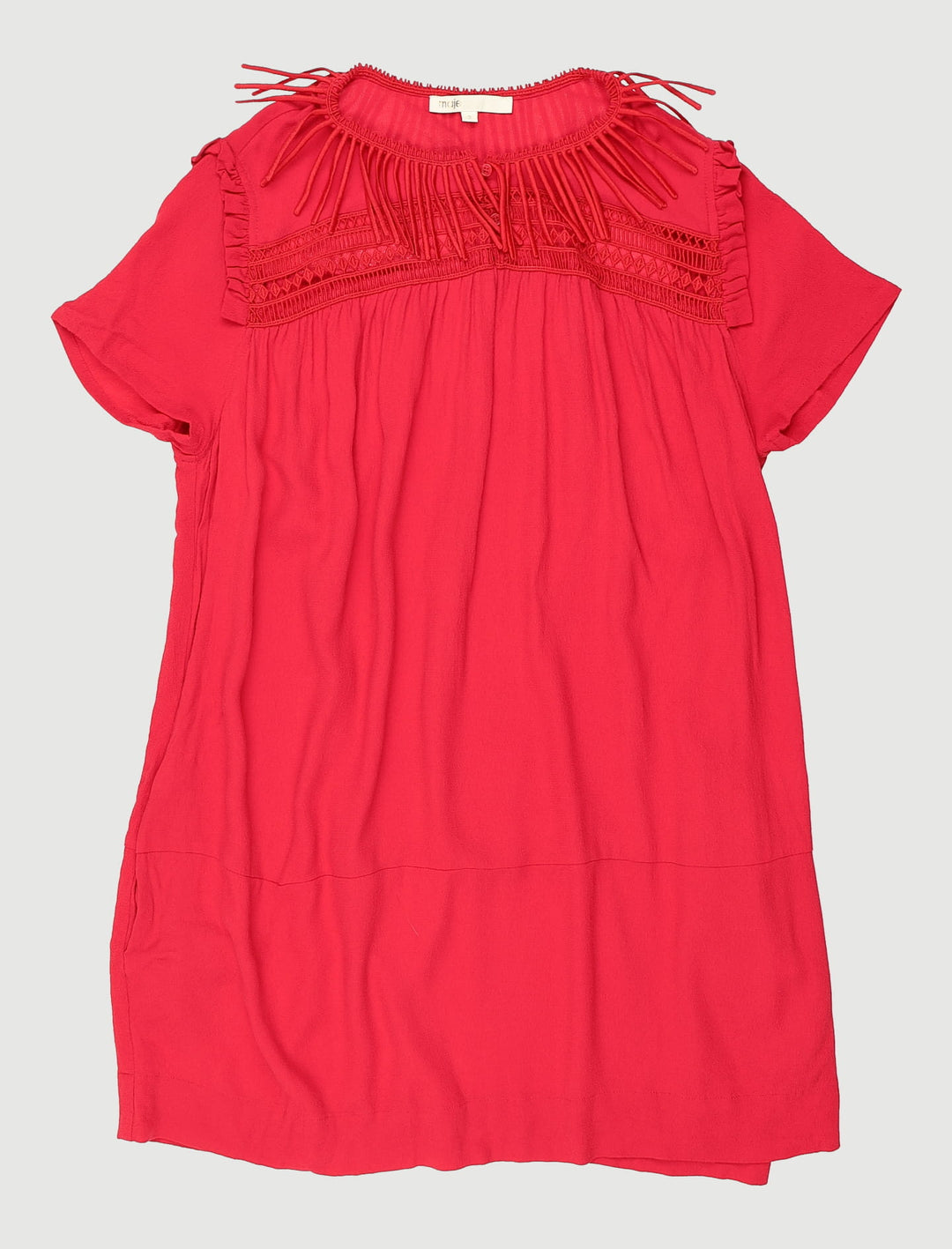 Robe Fluide Avec Broderies - Taille M/38
