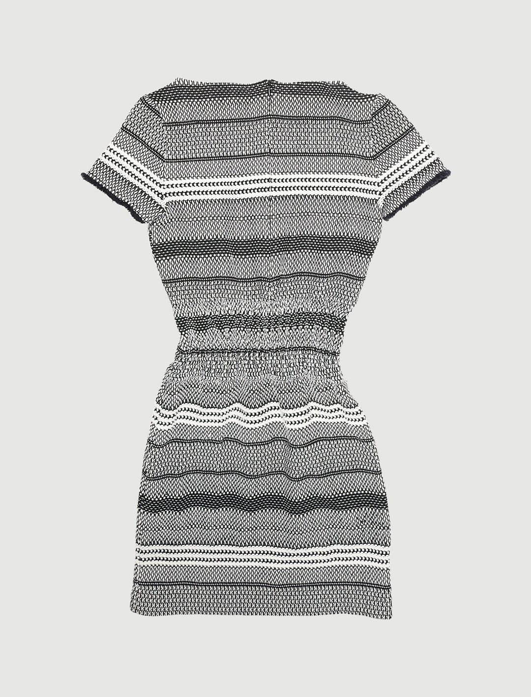 Robe En Maille Bicolore À Smocks - Taille S/36