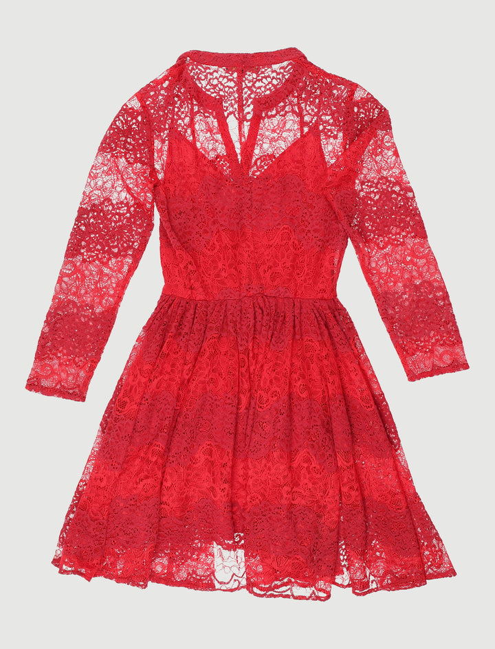 Robe En Dentelle Bicolore - Taille S/36