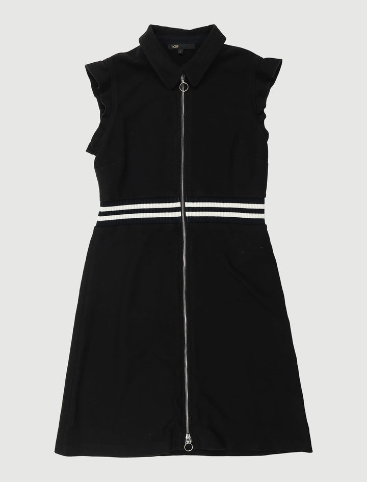 Robe Trapèze En Crêpe Avec Volants - Taille M/38