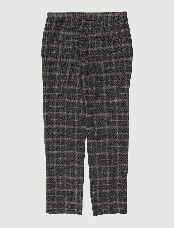 Pantalon Cigarette En Tartan - Taille XS/34