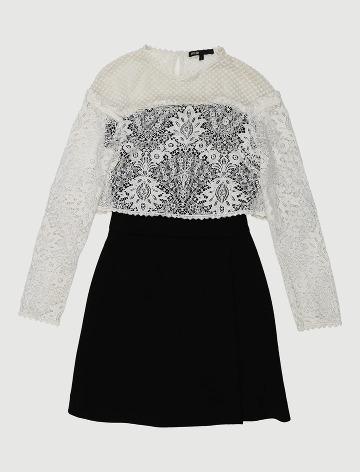 Robe Avec Dentelle Et Plumetis - Taille S/36