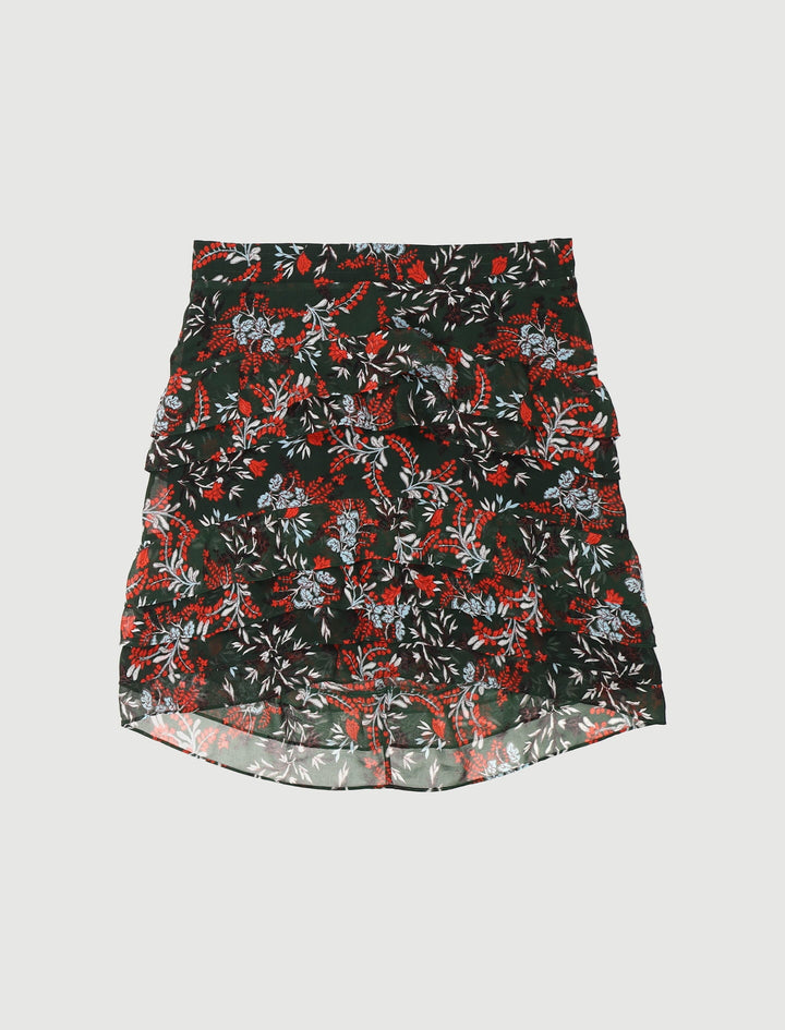 Jupe Courte Imprimée Asymétrique - Taille S/36