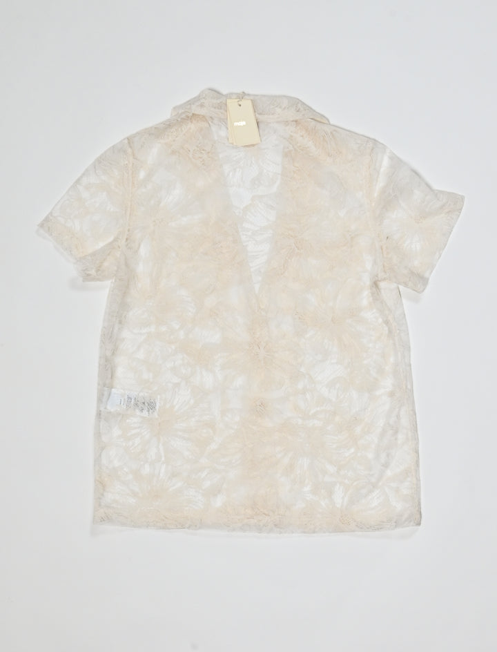 Chemise En Tulle Brodé Écru - Taille S/36