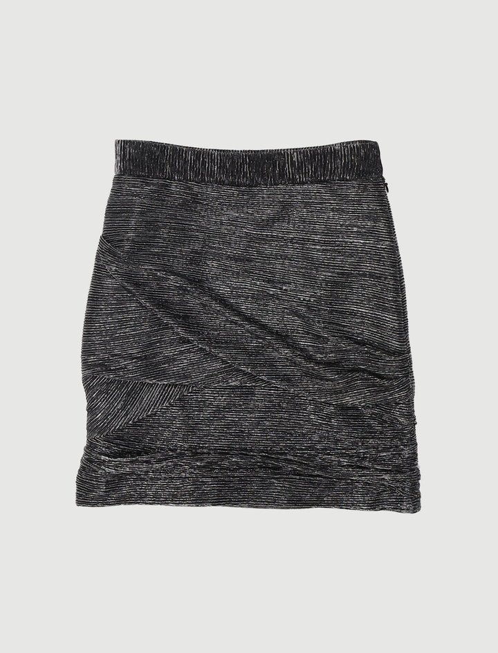 Jupe Courte En Lurex Avec Effet Drapé - Taille S/36