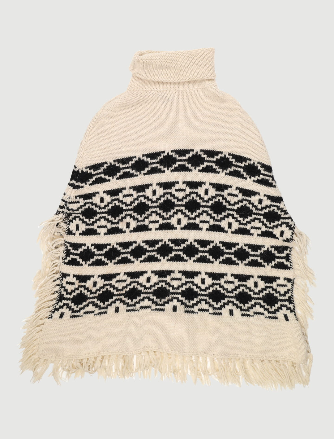 Poncho Ethnique En Maille Jacquar - Taille T.U.