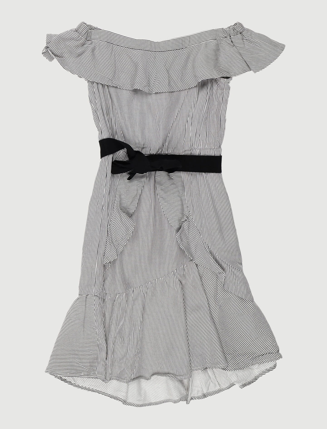 Robe A Rayures Epaules Denudees Imprime - Taille S/36