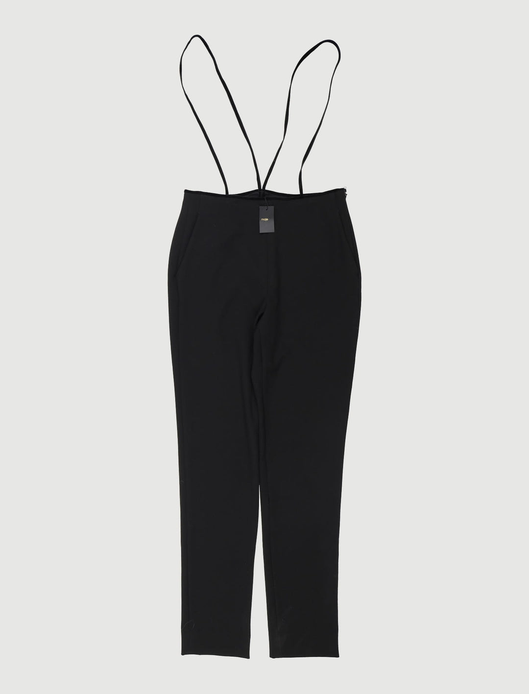 Pantalon Taille Haute À Fines Bretelles - Taille L/40