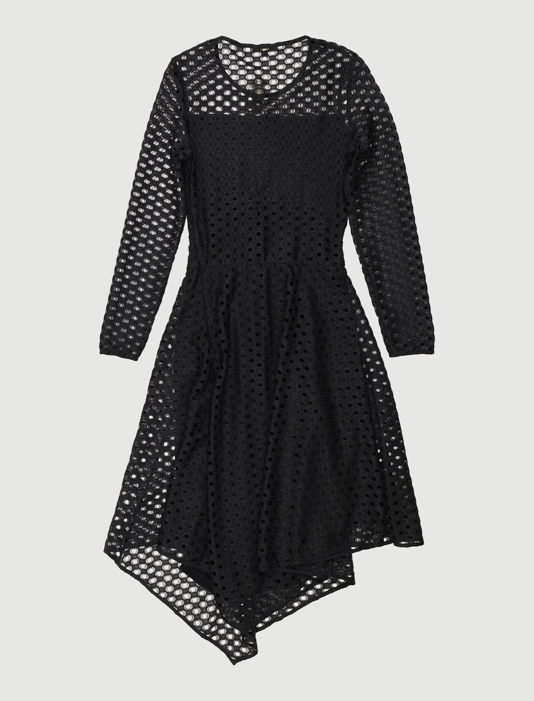Robe Longue Asymétrique En Dentelle - Taille S/36