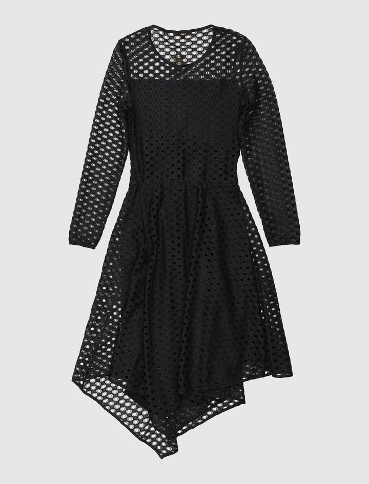 Robe Longue Asymétrique En Dentelle - Taille S/36