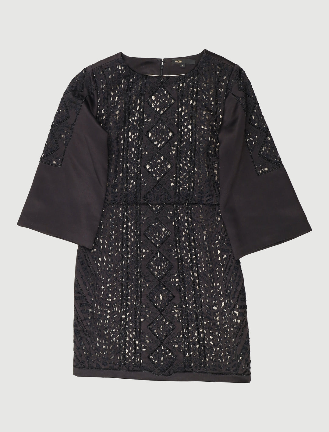 Robe Courte En Satin Brodée De Perles - Taille S/36