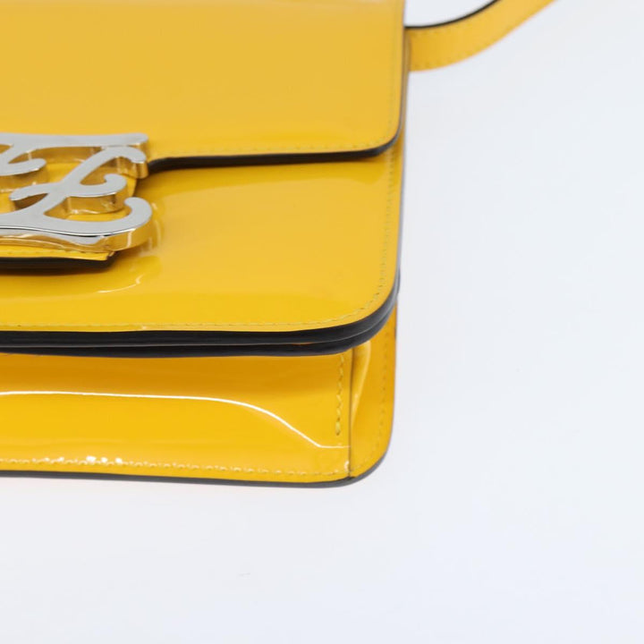 Fendi Curligraphy Shoulder Enamel Yellow Silver