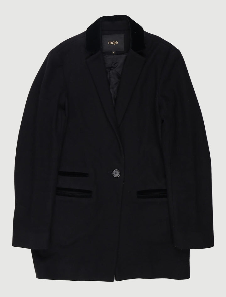 Pardessus Avec Détails En Velours - Taille S/36