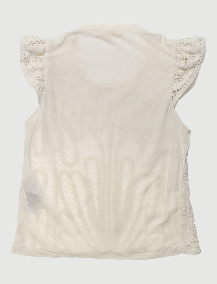 Tee-Shirt Avec Panneau En Macramé - Taille S/36