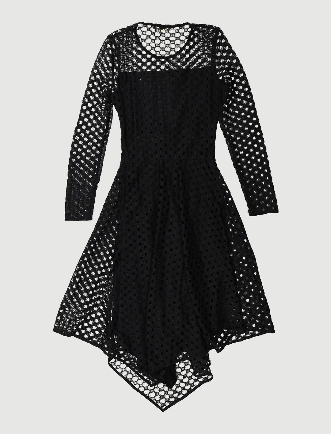 Robe Longue Asymétrique En Dentelle - Taille S/36