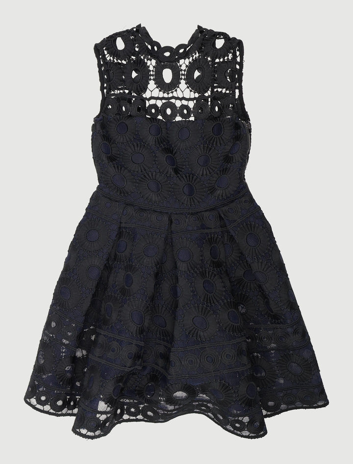 Robe En Guipure De Dentelle Contrecollée - Taille S/36