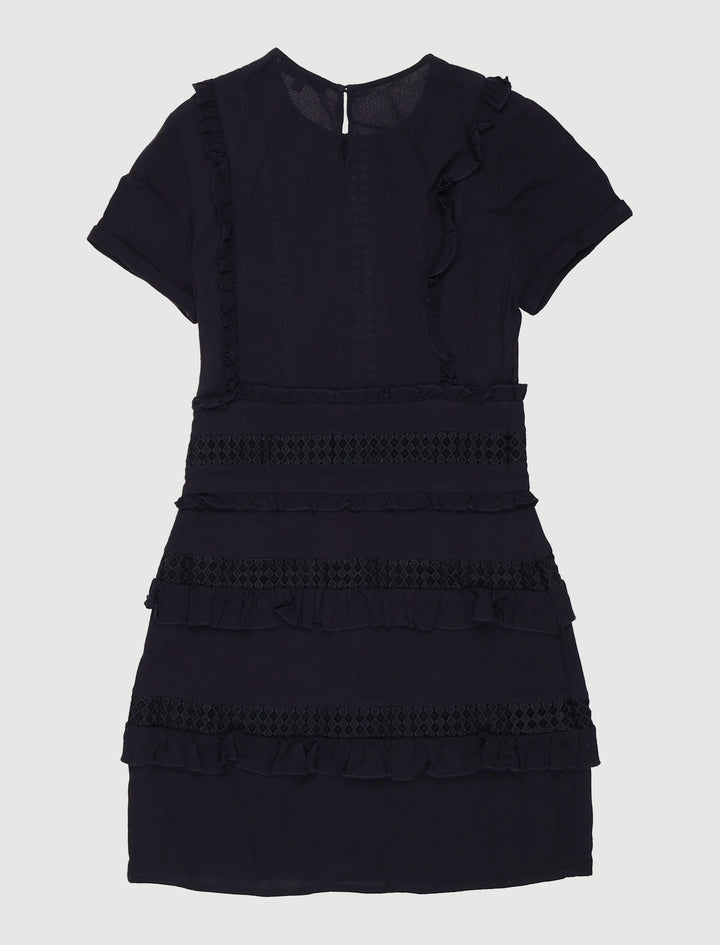 Robe Courte Avec Détails Volantés - Taille S/36