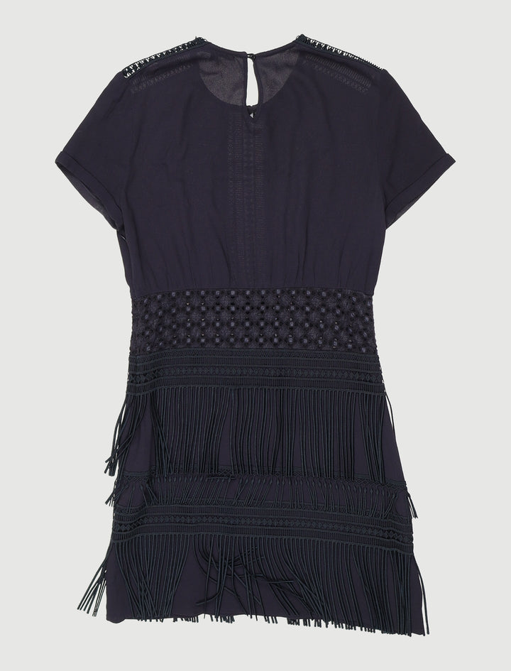 Robe À Franges Avec Broderies - Taille S/36