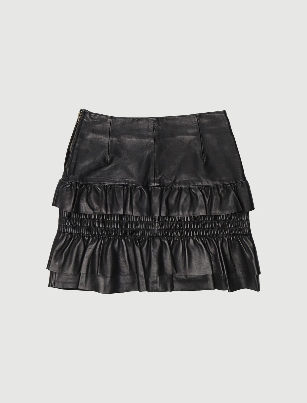 Jupe En Cuir À Volants - Taille XS/34