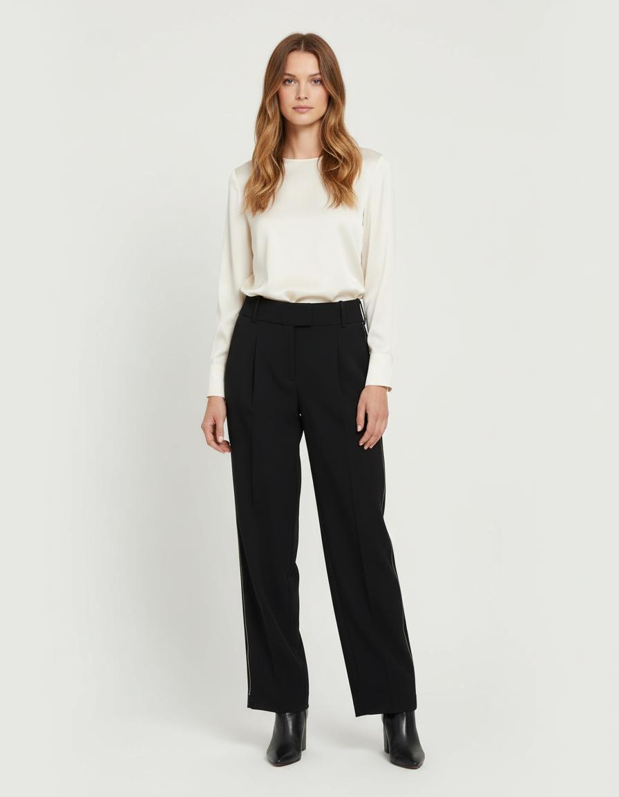 Pantalon Large Avec Détails De Zips - Taille L/40