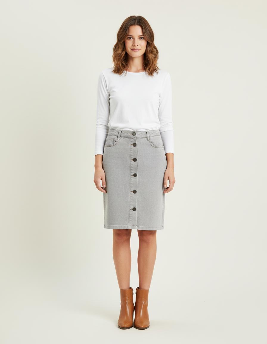 Jupe Crayon En Jean - Taille XS/34