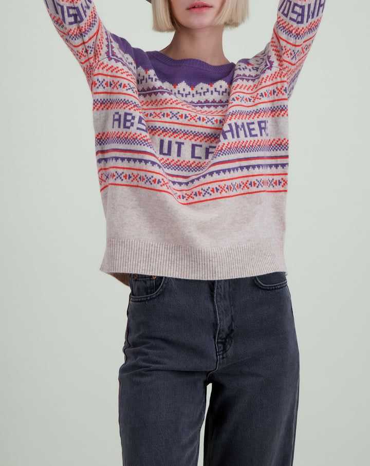 Multicolor Cashmere Sweater - 36