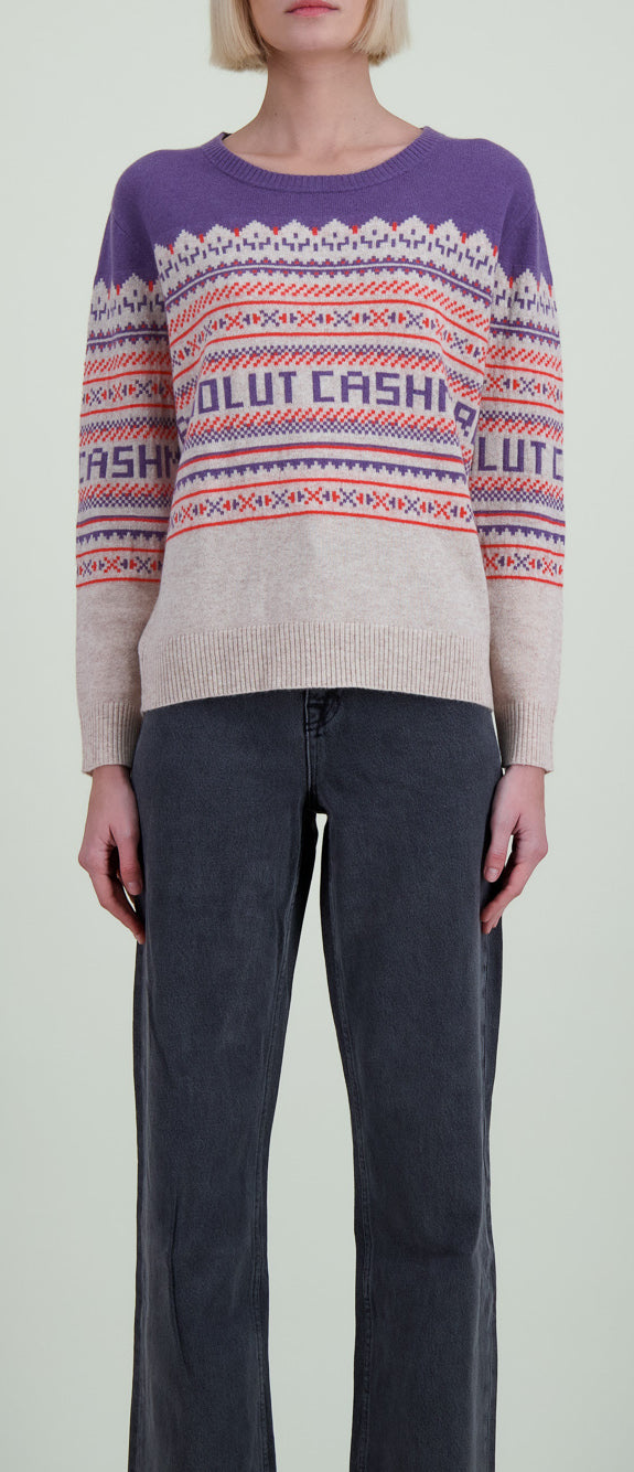 Multicolor Cashmere Sweater - 36