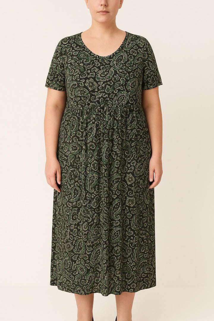 Robe Longue Verte et Noire - Taille XXL/44 de la marque IKKS | BA18 - Vendu par Paradigme - Image 1