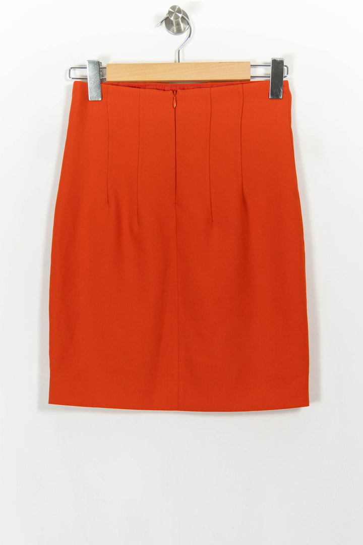 Jupe Droite Orange - Taille S/36 de la marque Caroll | CAS1028 - Vendu par Paradigme - Image 4
