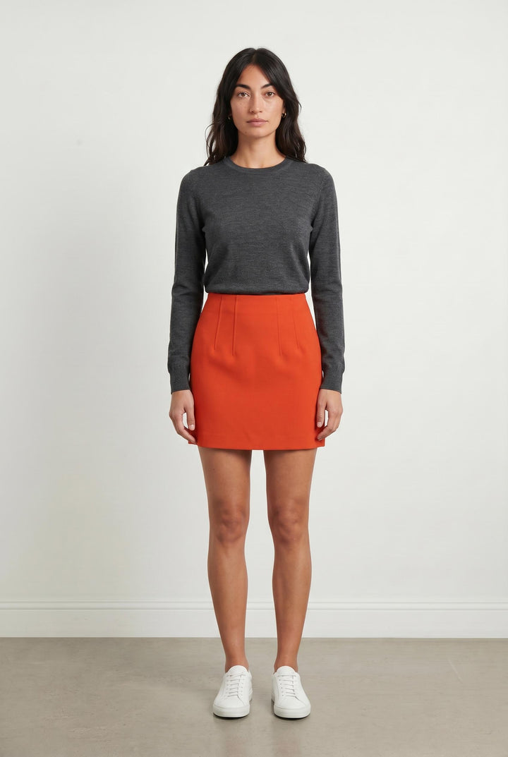 Jupe Droite Orange - Taille S/36 de la marque Caroll | CAS1028 - Vendu par Paradigme - Image 1
