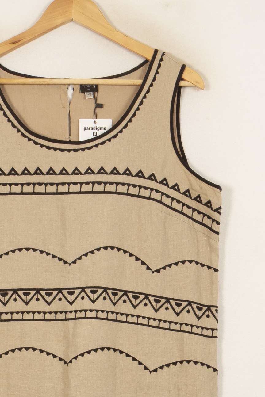 Robe Sans Manches Beige et Noir - Taille XXL/44 de la marque Maison 123 | CFB3 - Vendu par Paradigme - Image 3