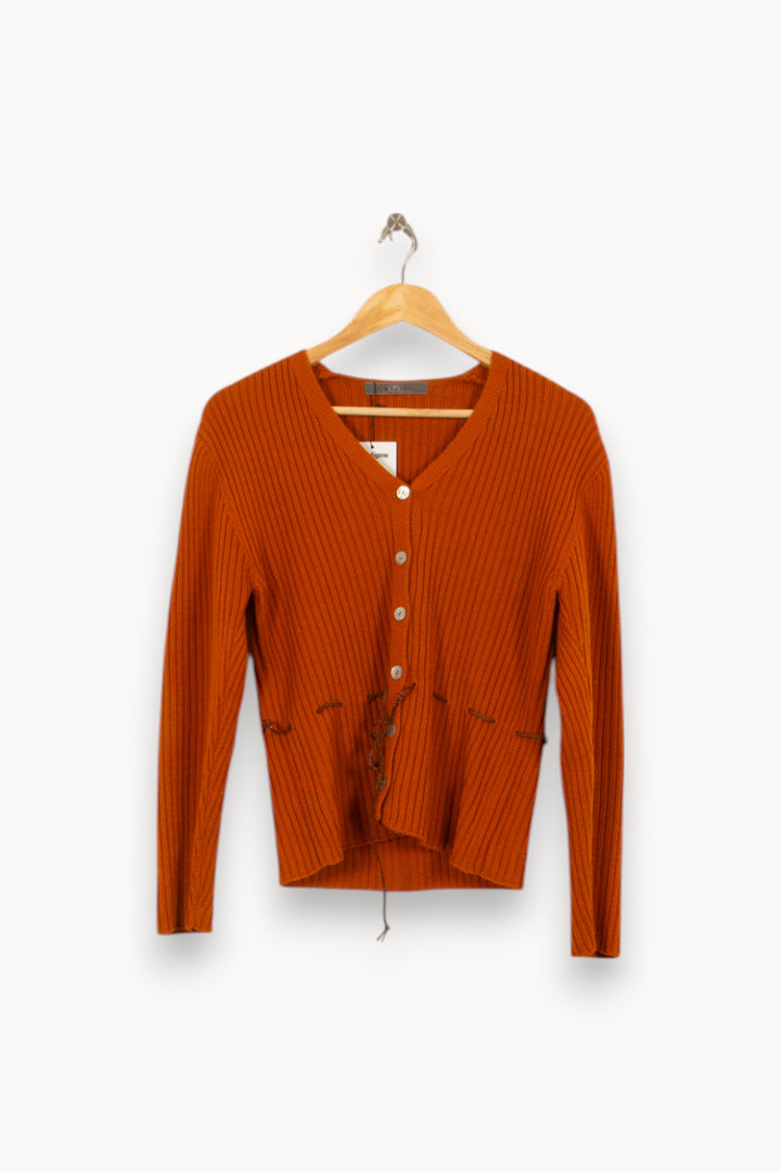 Cardigan Marron - Taille XXL/44 de la marque Caroll | CFB9 - Vendu par Paradigme - Image 2