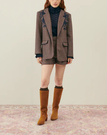 Blazer Marron et Bleu - Taille S/36