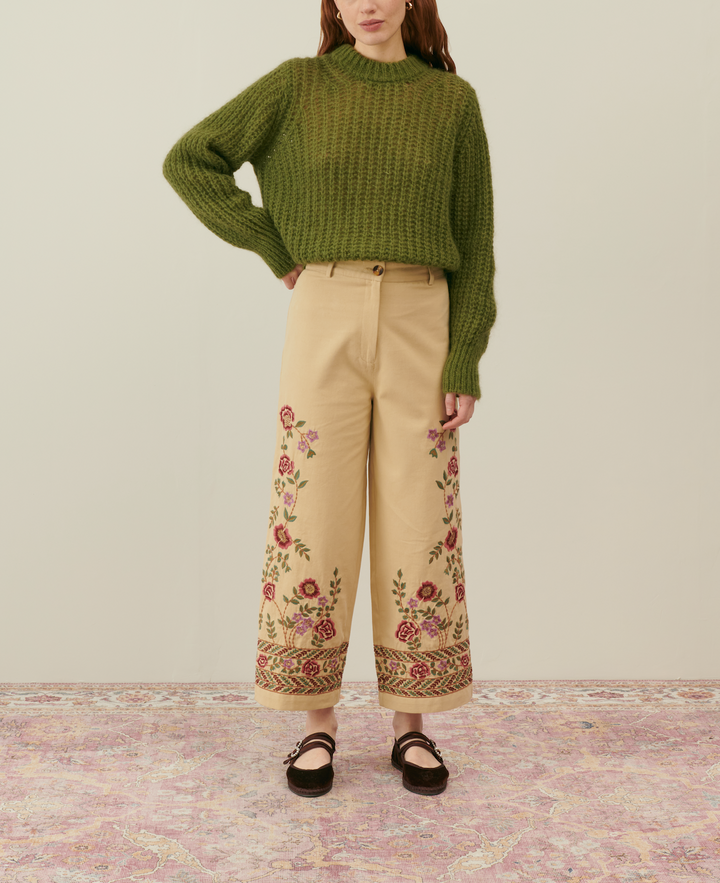 Pantalon Large Beige - Taille S/36