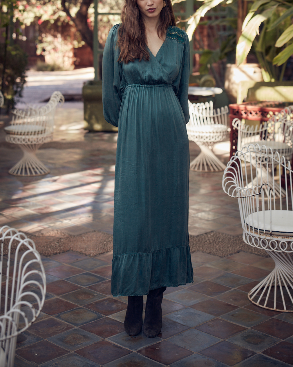 Robe Longue Verte - Taille S/36