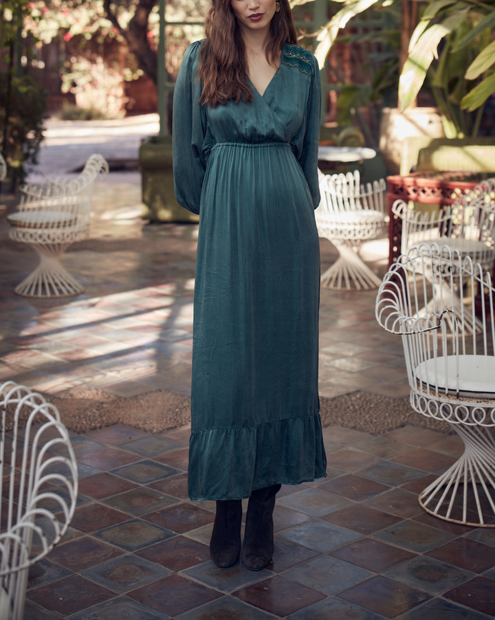 Robe Longue Verte - Taille S/36
