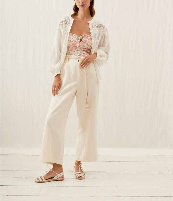 Pantalon Large Beige - Taille S/36