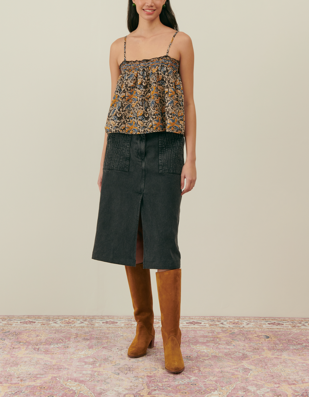 Jupe Midi Noire - Taille S/36