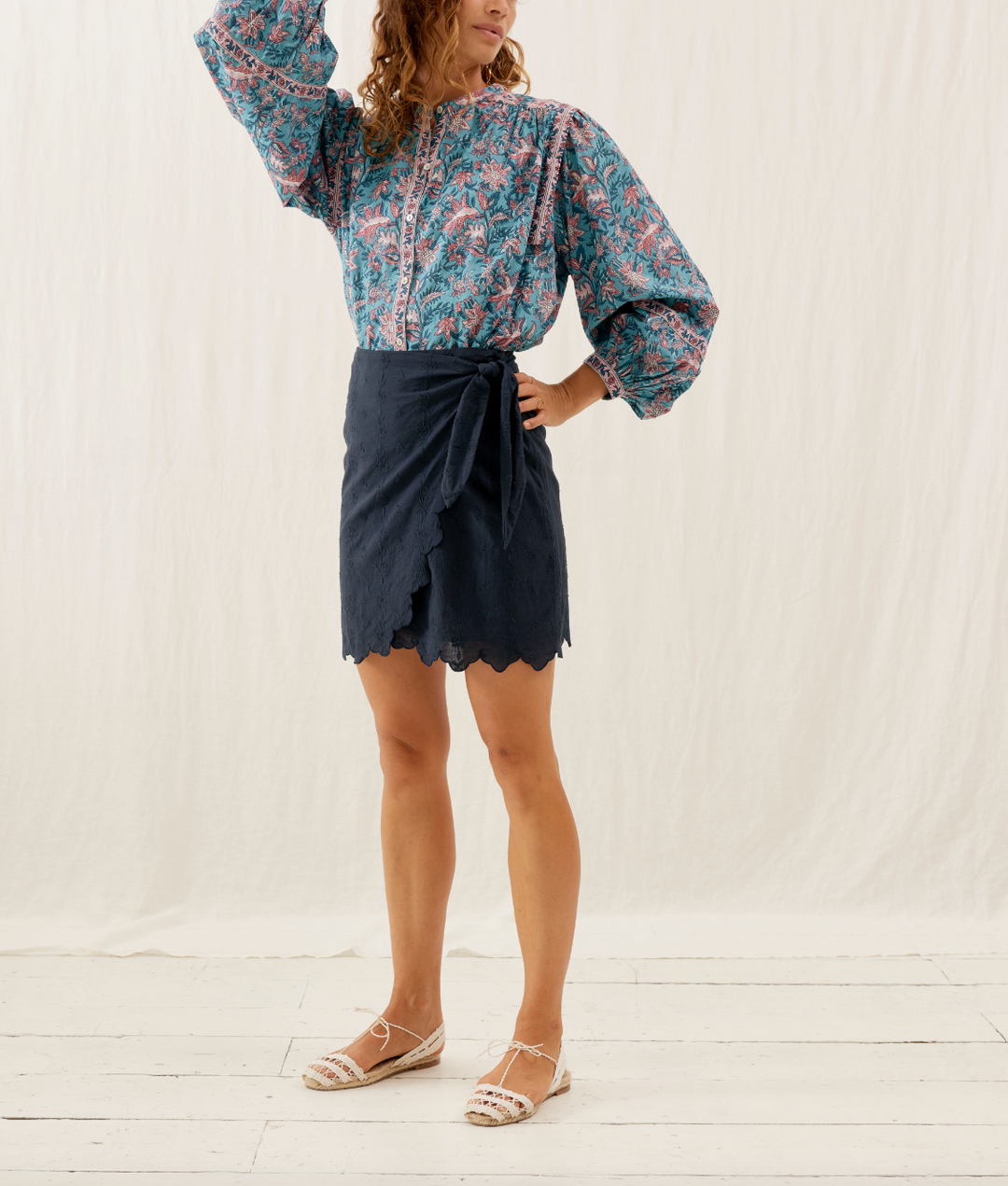 Jupe Portefeuille Bleue - Taille S/36